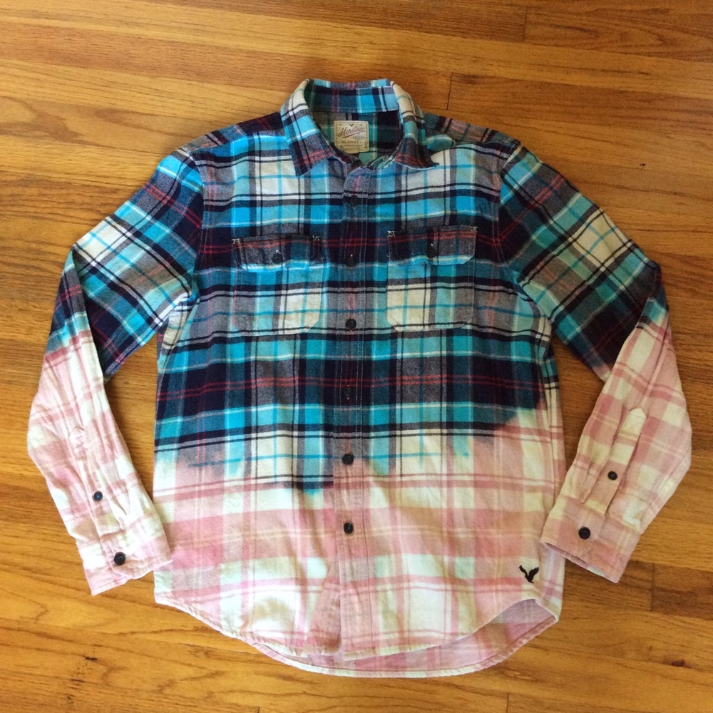 *SOLD*Bleach dyed Flannel